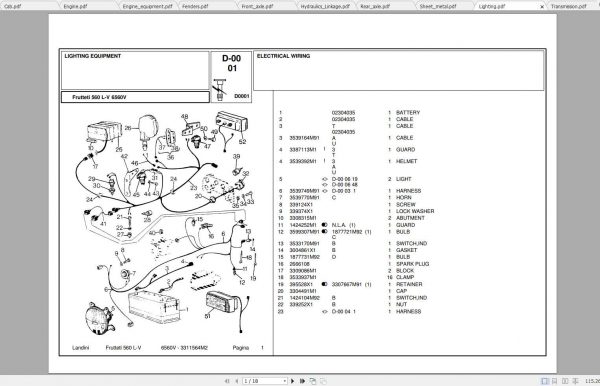 landini 8880 parts manual